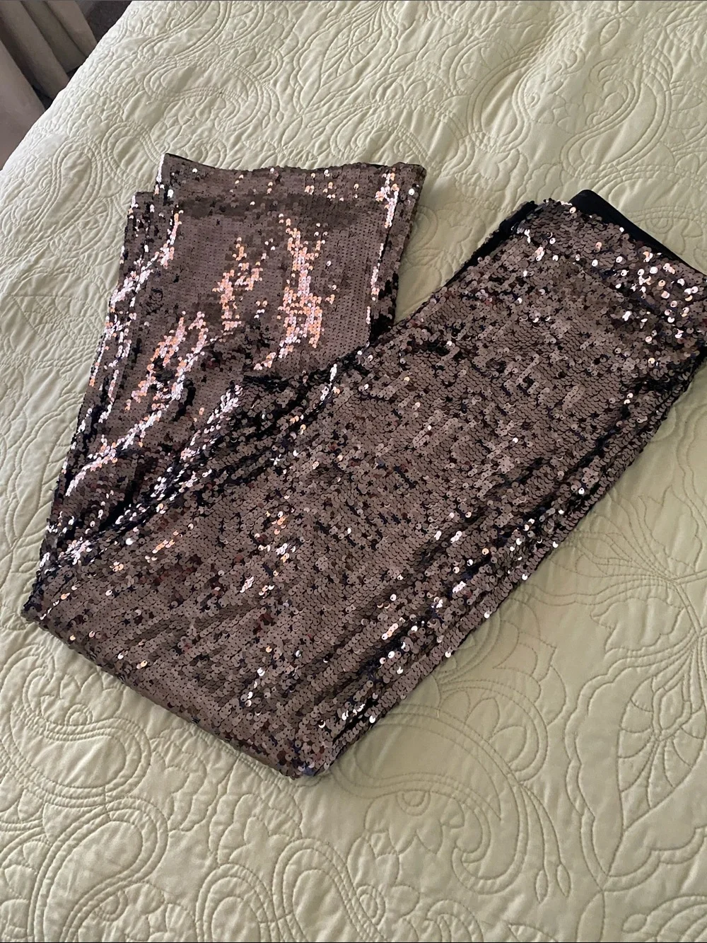 New Vince Camuto copper Sequin Pants
